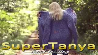 03082014 Hand Knitted Blue Mohair Cardigan by SuperTanya [upl. by Innep]