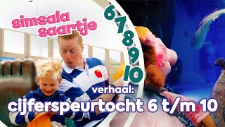 CIJFERSPEURTOCHT 6 tm 10 🖌️🔢🍎  SIMSALA SAARTJE 🐽  Educatieve kleutertelevisie  Schrijfvolgorde [upl. by Jania]