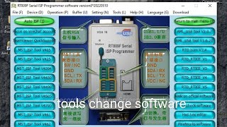 RT809F TO RT809H programmer TOOLS change software [upl. by Puritan184]