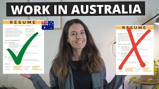 Work in Australia in 2024 How to Write a GOOD ResumeCV Complete Guide [upl. by Kristy]