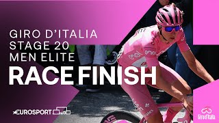 TOTAL DOMINATION 🔥  Giro DItalia Stage 20 Race Finish  Eurosport Cycling [upl. by Ileana576]