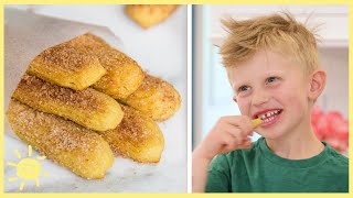 EAT  How to Make Baked Churros [upl. by Cyrill]