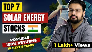 Top 7 Solar Energy Stocks In India To Buy In 2024  Best Solar Energy stocks in India 🇮🇳 [upl. by Johannah220]