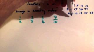 Ordering fractions  Corbettmaths [upl. by Semela]