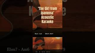 The Girl from Ipanema Acoustic Guitar Karaoke Songs with Lyrics [upl. by Nuhsed]