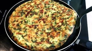 Frittata di spinaci in padella ricetta facilissima e molto buona 56 [upl. by Lukin]