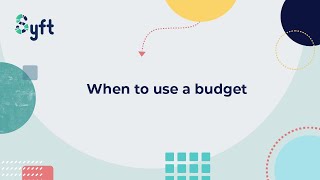 When to use a budget [upl. by Nayek]