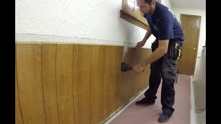 Tearing Out Some 1970s Wainscoting [upl. by Notelrac]