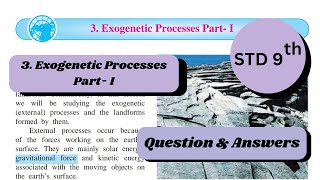 3 EXOGENETIC PROCESSES PART  1 QUESTIONS AND ANSWERS  CLASS 9 CHAPTER 3 GEOGRAPHY  SSC [upl. by Atikcir]