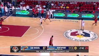 Chris Ross halfcourt shot  PBA Season 48 Commissioners Cup [upl. by Xuagram]