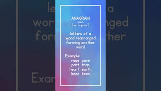 What is anagram shorts [upl. by Ahl440]