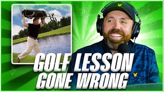 This golf lesson went VERY wrong [upl. by Bilat]