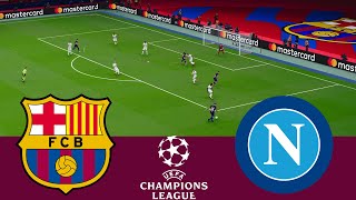 Barcelona vs Nápoles UEFA Champions League 2324 Partido completo  Simulación videojuego PES 2021 [upl. by Odnumyar]