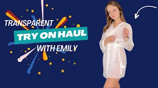 4K TRY ON HAUL Transparent Try on Haul  White Dress  With Emily😈 [upl. by Kisor]