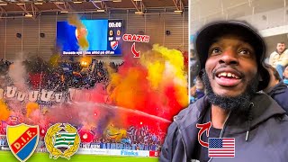 AMERICAN FAN EXPERIENCES THE STOCKHOLM DERBY  DJURGÅRDEN IF VS HAMMARBY IF [upl. by Ahsap]