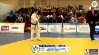 Judo 2013 Tsjakadoea NED  Rebahi ALG 55kg rep [upl. by Nilo]