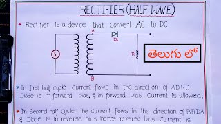 What is Half Wave Rectifier  amp How Alternating Current AC is Rectified into Direct Current DC [upl. by Eirek615]