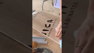 Installing Formica Laminate on Drawer Door diy woodworking home shorts shortsviral asmr yt [upl. by Enyallij]