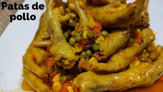 Receta de patas de pollo guisadas fácil [upl. by Sidwell309]