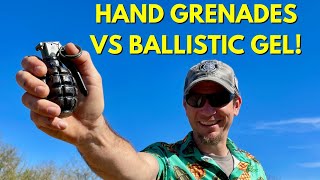 Hand Grenade VS Ballistic Gel in Slow Motion [upl. by Rennat]