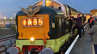 Lots of action at York including Class 55022 Deltic D9000 amp Class 40013 D213  26112023 [upl. by Martie]