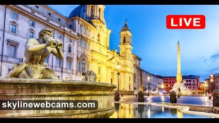 🔴 LIVE NOW Rome  Piazza Navona  SkylineWebcams [upl. by Sutherlan]