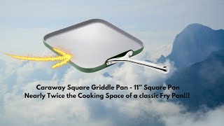 Caraway Square Griddle Pan11” Square PanNonStick Ceramic CoatedNon Toxic amp Oven Safead [upl. by Notsrik]