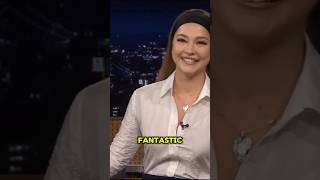 🔥 Madelyn Cline Gets Playful on the Jimmy Fallon Show 😏✨ MustSee Moments [upl. by Milly]