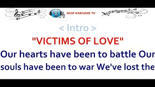 VICTIMS OF LOVE KARAOKE LYRICS BY JOE LAMONT [upl. by Nava]