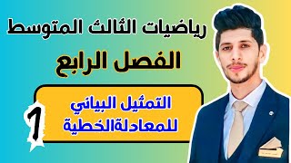 رياضيات الثالث المتوسط الفصل الرابع  التمثيل البياني للمعادلة الخطية  احمد العبدالله  م 1 [upl. by Leizahaj]