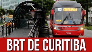 Bus Rapid Transit BRT de CuritibaParaná [upl. by Anicart]