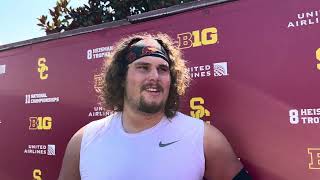 USC OL Jonah Monheim  Fall Camp Practice 6 [upl. by Haney]