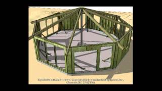 Topsider Homes Prefab Patio Home Animated House Assembly [upl. by Wilek]