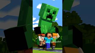 Running With Bigger And Bigger CREEPER 😫  Minecraft Animation [upl. by Uriiah]