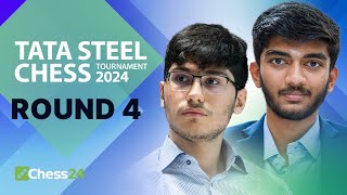 Alireza v Nodirbek Anish v Gukesh amp Ding v Pragg Battle For Bragging Rights Tata Steel 2024 Rd 4 [upl. by Winsor833]