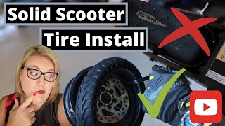 How To  Solid Tubeless Tire Install for your Xiaomi 365 or Hover 1 Scooter 85 in tire [upl. by Paton]