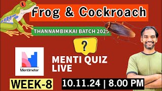 Frog NEET  Cockroach NEET Questions  TB 2025  Menti Quiz Live [upl. by Arrahs898]