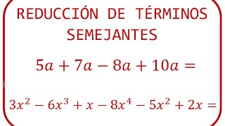 Reducción de términos semejantes  RiveraMath [upl. by Rimisac]