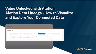 Value Unlocked with Alation Alation Data Lineage  How to Visualize and Explore Your Connected Data [upl. by Yelrehs]