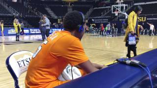 Vol Hoops  Detrick Mostella Postgame at ETSU Dec 22 2016 [upl. by Esir]