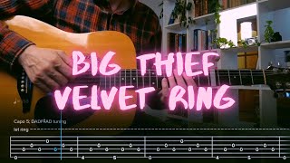 Velvet Ring Big Thief Сover  Guitar Tab  Lesson  Tutorial [upl. by Elleiand425]