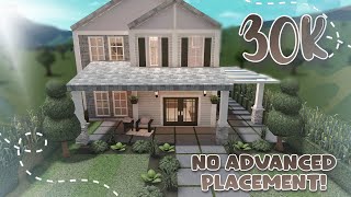 30K BLOXBURG AESTHETIC HOUSE BUILD 2STORY NO ADVANCED PLACEMENT [upl. by Eudora]