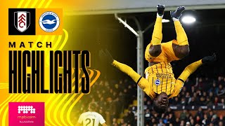 HIGHLIGHTS  Fulham v Brighton  Premier League [upl. by Efrem182]