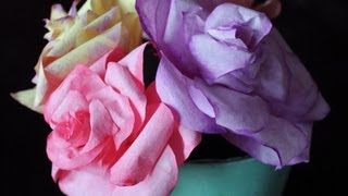 DIY Coffee Filter Roses free template [upl. by Ziladnerb]