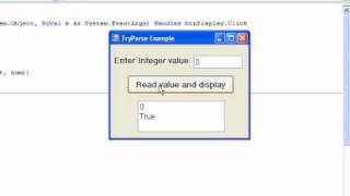 Visual Basic 2008 for Beginners Tutorial 92  TryParse Method Part 2 [upl. by Kauffman499]