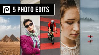 Photopea Editing Compilation 31st July 5 in 1 tutorial video [upl. by Pentheas]