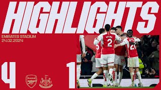 HIGHLIGHTS  Arsenal vs Newcastle United 41  Gabriel Havertz Saka and Kiwior [upl. by Nhguaval]