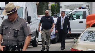 LIVE Police Crime Scene Forensics Unit Raiding Long Island Serial Killer Rex Heurmann House 52324 [upl. by Helgeson]