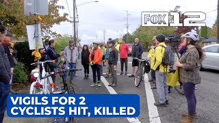 Community calls for safety accountability after 2 cyclists hit killed same day in Portland [upl. by Palocz28]