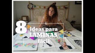 DIY 8 ideas para hacer LÁMINAS fácil [upl. by Wilden217]